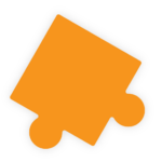 Oranžový dílek puzzle