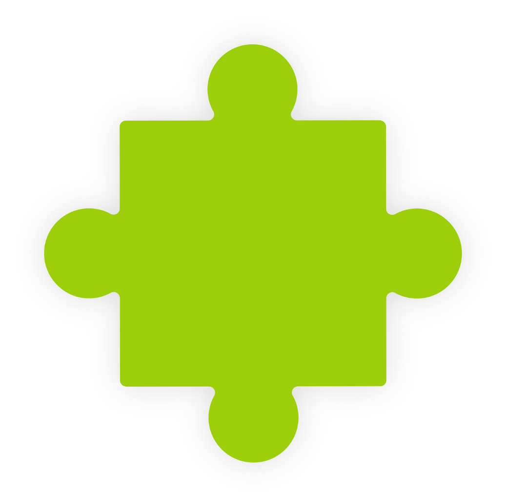 Zelený dílek puzzle